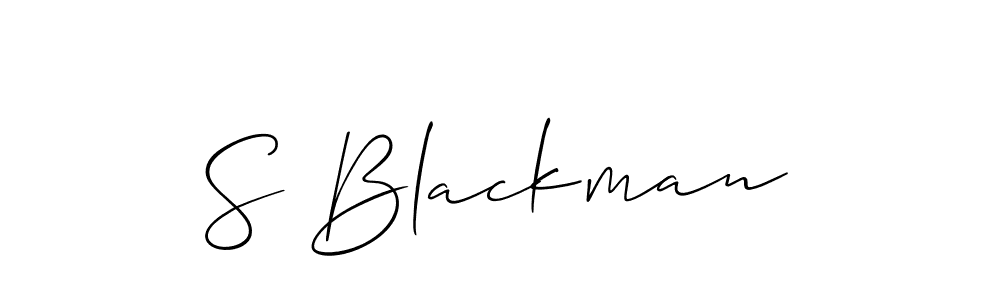 Allison_Script is a professional signature style that is perfect for those who want to add a touch of class to their signature. It is also a great choice for those who want to make their signature more unique. Get S Blackman name to fancy signature for free. S Blackman signature style 2 images and pictures png