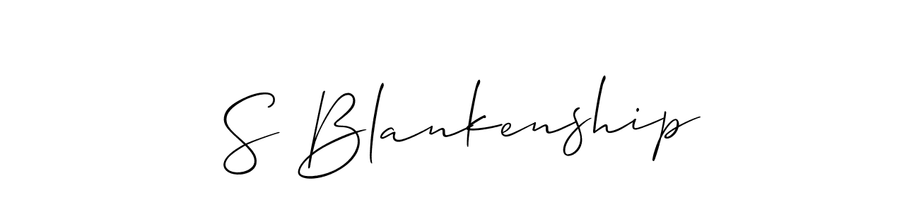 Create a beautiful signature design for name S Blankenship. With this signature (Allison_Script) fonts, you can make a handwritten signature for free. S Blankenship signature style 2 images and pictures png