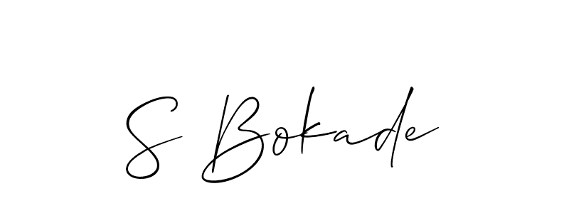 Best and Professional Signature Style for S Bokade. Allison_Script Best Signature Style Collection. S Bokade signature style 2 images and pictures png