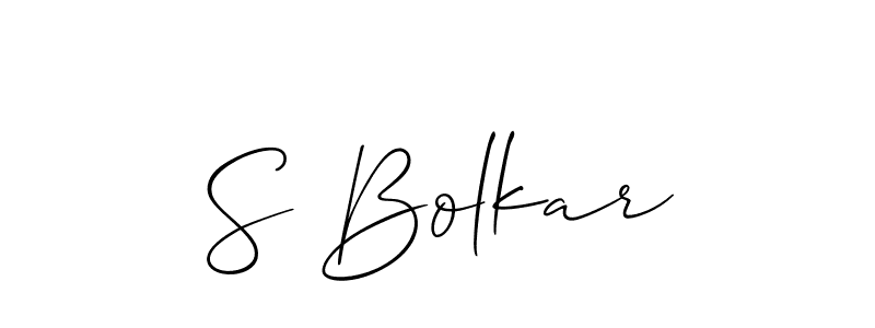 Make a short S Bolkar signature style. Manage your documents anywhere anytime using Allison_Script. Create and add eSignatures, submit forms, share and send files easily. S Bolkar signature style 2 images and pictures png
