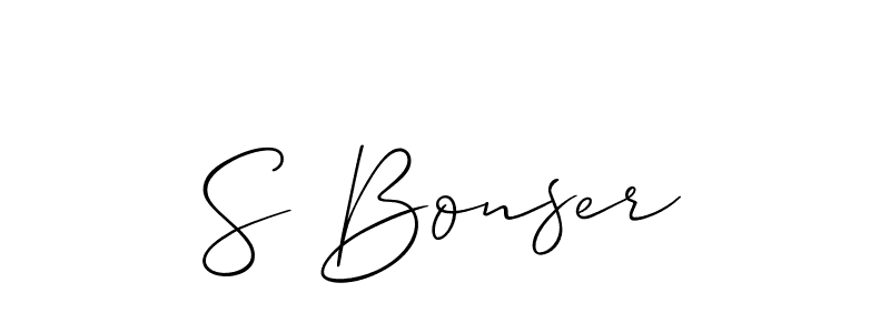 How to make S Bonser signature? Allison_Script is a professional autograph style. Create handwritten signature for S Bonser name. S Bonser signature style 2 images and pictures png