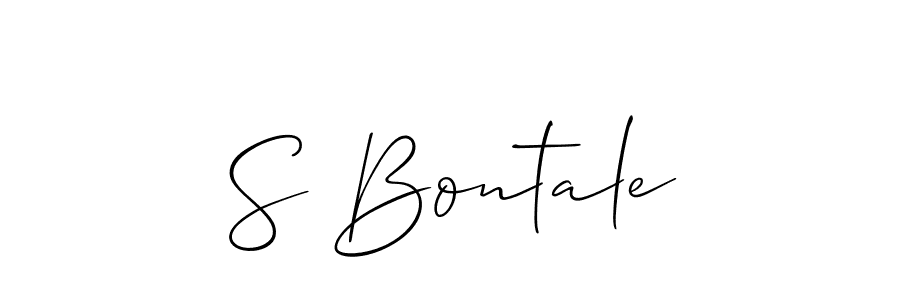 Create a beautiful signature design for name S Bontale. With this signature (Allison_Script) fonts, you can make a handwritten signature for free. S Bontale signature style 2 images and pictures png