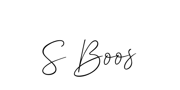 S Boos stylish signature style. Best Handwritten Sign (Allison_Script) for my name. Handwritten Signature Collection Ideas for my name S Boos. S Boos signature style 2 images and pictures png