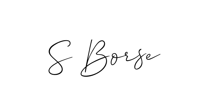 if you are searching for the best signature style for your name S Borse. so please give up your signature search. here we have designed multiple signature styles  using Allison_Script. S Borse signature style 2 images and pictures png