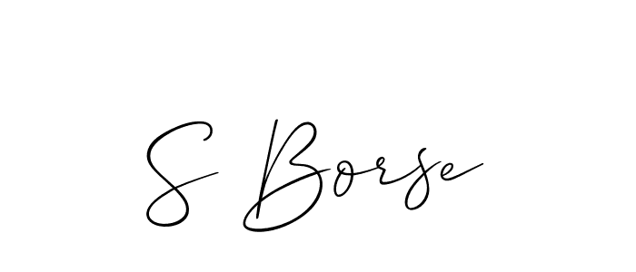 Create a beautiful signature design for name S Borse. With this signature (Allison_Script) fonts, you can make a handwritten signature for free. S Borse signature style 2 images and pictures png