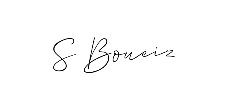 S Boueiz stylish signature style. Best Handwritten Sign (Allison_Script) for my name. Handwritten Signature Collection Ideas for my name S Boueiz. S Boueiz signature style 2 images and pictures png