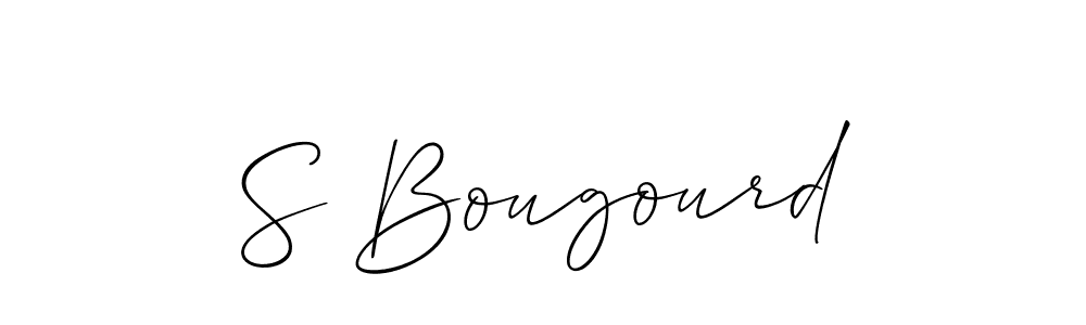 Allison_Script is a professional signature style that is perfect for those who want to add a touch of class to their signature. It is also a great choice for those who want to make their signature more unique. Get S Bougourd name to fancy signature for free. S Bougourd signature style 2 images and pictures png