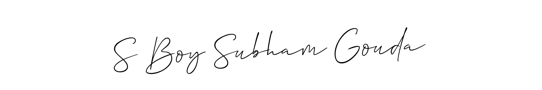 Design your own signature with our free online signature maker. With this signature software, you can create a handwritten (Allison_Script) signature for name S Boy Subham Gouda. S Boy Subham Gouda signature style 2 images and pictures png