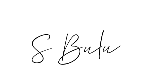 S Bulu stylish signature style. Best Handwritten Sign (Allison_Script) for my name. Handwritten Signature Collection Ideas for my name S Bulu. S Bulu signature style 2 images and pictures png