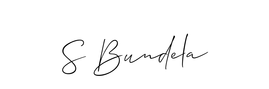Design your own signature with our free online signature maker. With this signature software, you can create a handwritten (Allison_Script) signature for name S Bundela. S Bundela signature style 2 images and pictures png
