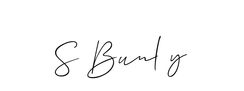 Also we have S Bunl^y name is the best signature style. Create professional handwritten signature collection using Allison_Script autograph style. S Bunl^y signature style 2 images and pictures png