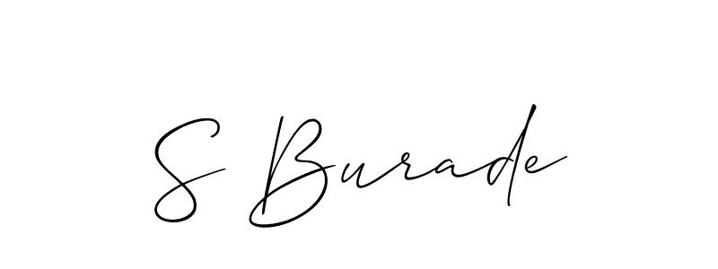 Allison_Script is a professional signature style that is perfect for those who want to add a touch of class to their signature. It is also a great choice for those who want to make their signature more unique. Get S Burade name to fancy signature for free. S Burade signature style 2 images and pictures png