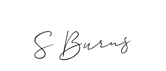Also we have S Burns name is the best signature style. Create professional handwritten signature collection using Allison_Script autograph style. S Burns signature style 2 images and pictures png