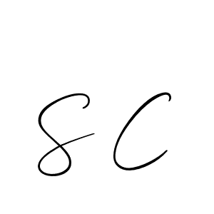 Make a beautiful signature design for name S C. Use this online signature maker to create a handwritten signature for free. S C signature style 2 images and pictures png