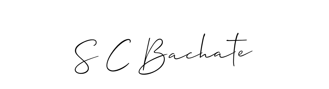 It looks lik you need a new signature style for name S C Bachate. Design unique handwritten (Allison_Script) signature with our free signature maker in just a few clicks. S C Bachate signature style 2 images and pictures png