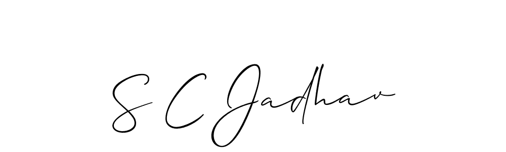 You should practise on your own different ways (Allison_Script) to write your name (S C Jadhav) in signature. don't let someone else do it for you. S C Jadhav signature style 2 images and pictures png