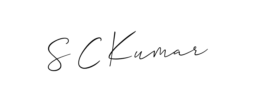 How to make S C Kumar signature? Allison_Script is a professional autograph style. Create handwritten signature for S C Kumar name. S C Kumar signature style 2 images and pictures png