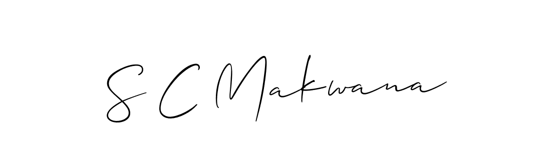 Make a beautiful signature design for name S C Makwana. With this signature (Allison_Script) style, you can create a handwritten signature for free. S C Makwana signature style 2 images and pictures png