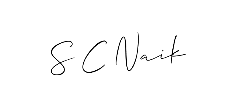 Create a beautiful signature design for name S C Naik. With this signature (Allison_Script) fonts, you can make a handwritten signature for free. S C Naik signature style 2 images and pictures png