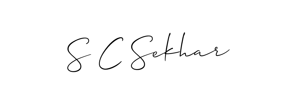 How to make S C Sekhar signature? Allison_Script is a professional autograph style. Create handwritten signature for S C Sekhar name. S C Sekhar signature style 2 images and pictures png