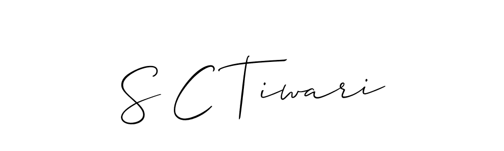 S C Tiwari stylish signature style. Best Handwritten Sign (Allison_Script) for my name. Handwritten Signature Collection Ideas for my name S C Tiwari. S C Tiwari signature style 2 images and pictures png
