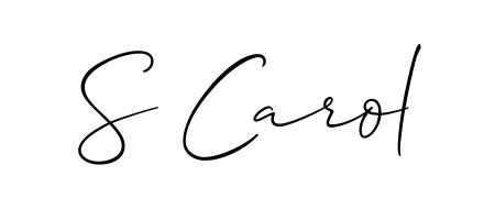 Achieve flawless digital penmanship with S Carol name in Allison_Script font. The perfect tool for creating online signatures. S Carol signature style 2 images and pictures png