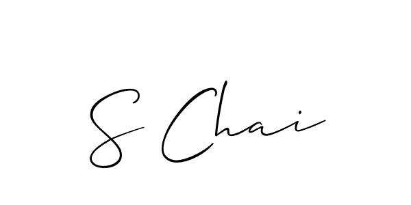 Also we have S Chai name is the best signature style. Create professional handwritten signature collection using Allison_Script autograph style. S Chai signature style 2 images and pictures png