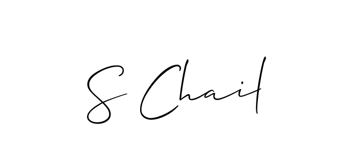 You should practise on your own different ways (Allison_Script) to write your name (S Chail) in signature. don't let someone else do it for you. S Chail signature style 2 images and pictures png