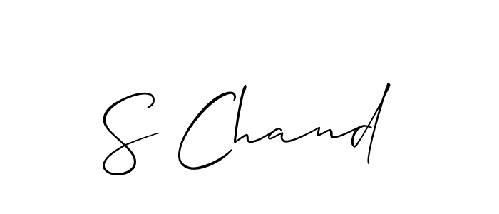 if you are searching for the best signature style for your name S Chand. so please give up your signature search. here we have designed multiple signature styles  using Allison_Script. S Chand signature style 2 images and pictures png