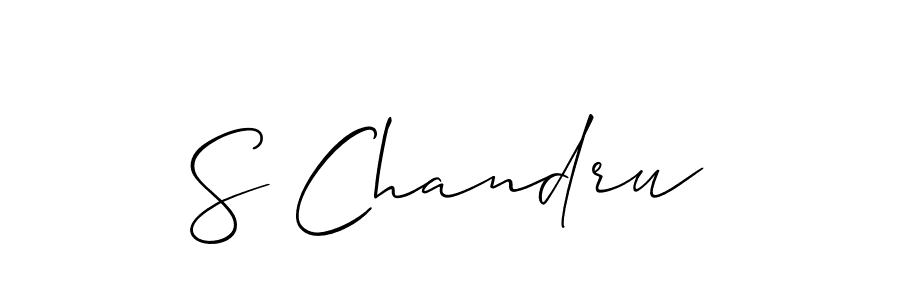 Make a beautiful signature design for name S Chandru. With this signature (Allison_Script) style, you can create a handwritten signature for free. S Chandru signature style 2 images and pictures png