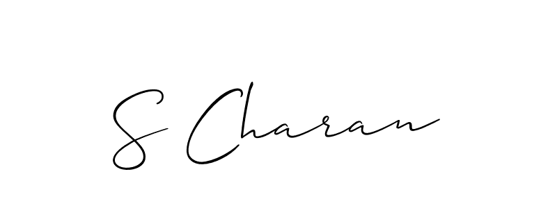 Make a beautiful signature design for name S Charan. With this signature (Allison_Script) style, you can create a handwritten signature for free. S Charan signature style 2 images and pictures png