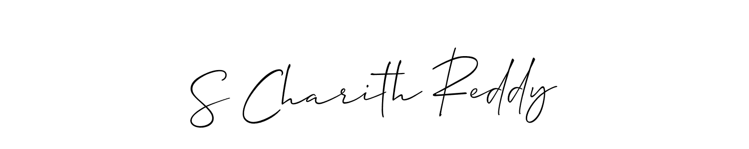 Best and Professional Signature Style for S Charith Reddy. Allison_Script Best Signature Style Collection. S Charith Reddy signature style 2 images and pictures png