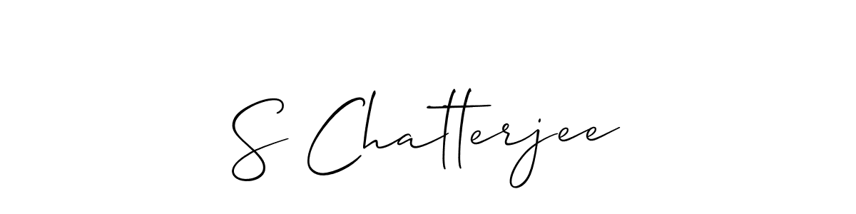 You should practise on your own different ways (Allison_Script) to write your name (S Chatterjee) in signature. don't let someone else do it for you. S Chatterjee signature style 2 images and pictures png