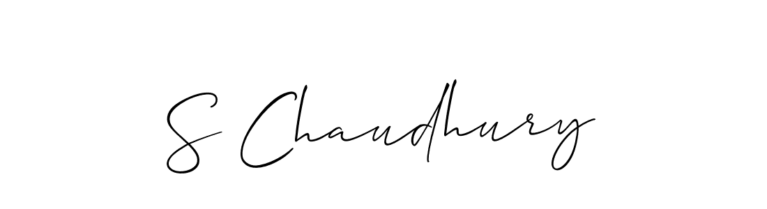 Use a signature maker to create a handwritten signature online. With this signature software, you can design (Allison_Script) your own signature for name S Chaudhury. S Chaudhury signature style 2 images and pictures png