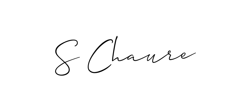 You should practise on your own different ways (Allison_Script) to write your name (S Chaure) in signature. don't let someone else do it for you. S Chaure signature style 2 images and pictures png