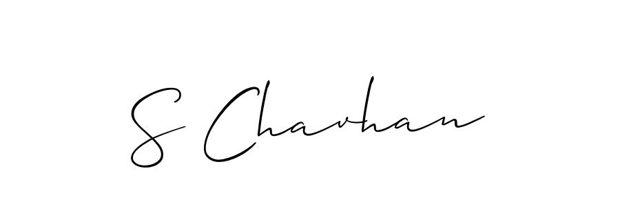 S Chavhan stylish signature style. Best Handwritten Sign (Allison_Script) for my name. Handwritten Signature Collection Ideas for my name S Chavhan. S Chavhan signature style 2 images and pictures png