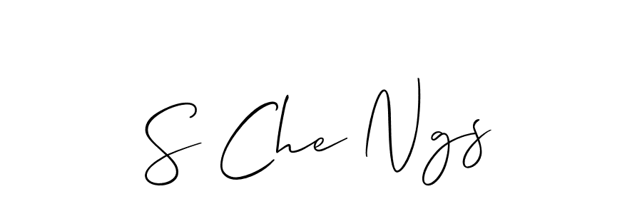 This is the best signature style for the S Che Ngs name. Also you like these signature font (Allison_Script). Mix name signature. S Che Ngs signature style 2 images and pictures png