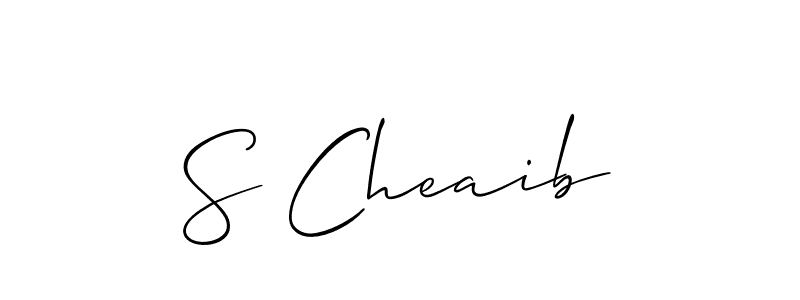 Check out images of Autograph of S Cheaib name. Actor S Cheaib Signature Style. Allison_Script is a professional sign style online. S Cheaib signature style 2 images and pictures png