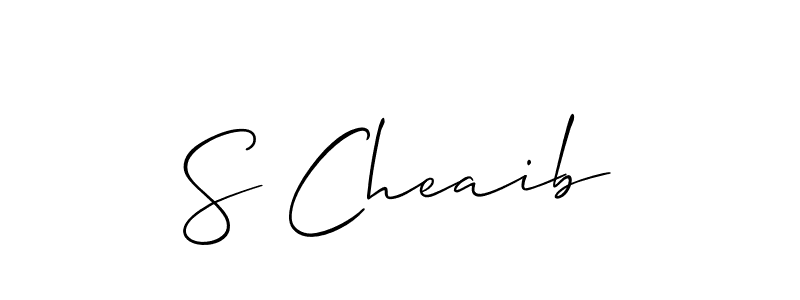 Create a beautiful signature design for name S Cheaib. With this signature (Allison_Script) fonts, you can make a handwritten signature for free. S Cheaib signature style 2 images and pictures png