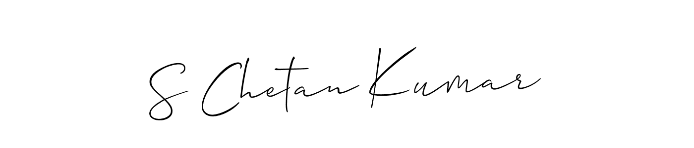 Allison_Script is a professional signature style that is perfect for those who want to add a touch of class to their signature. It is also a great choice for those who want to make their signature more unique. Get S Chetan Kumar name to fancy signature for free. S Chetan Kumar signature style 2 images and pictures png