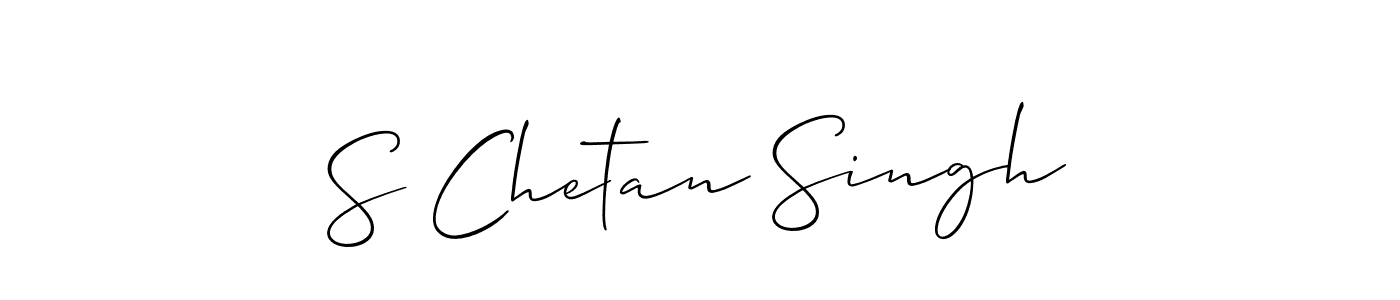 Create a beautiful signature design for name S Chetan Singh. With this signature (Allison_Script) fonts, you can make a handwritten signature for free. S Chetan Singh signature style 2 images and pictures png