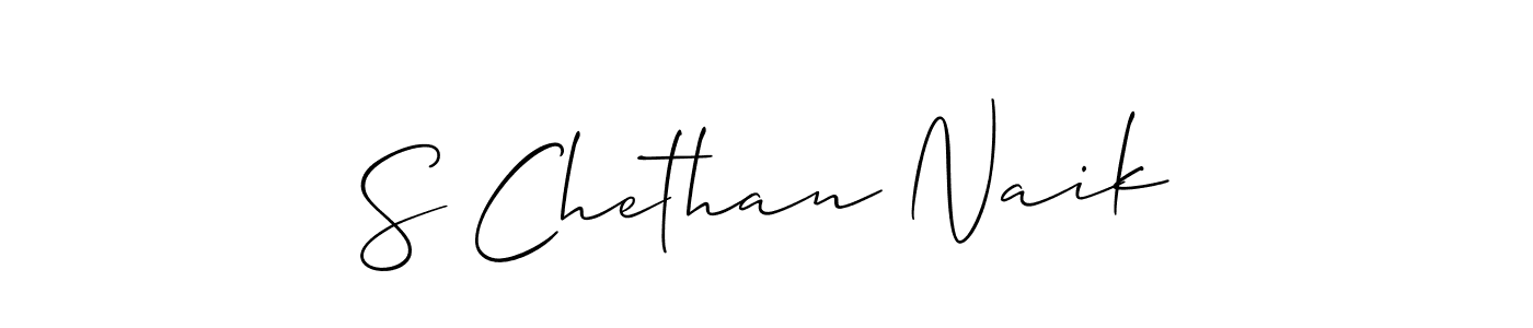 Also You can easily find your signature by using the search form. We will create S Chethan Naik name handwritten signature images for you free of cost using Allison_Script sign style. S Chethan Naik signature style 2 images and pictures png