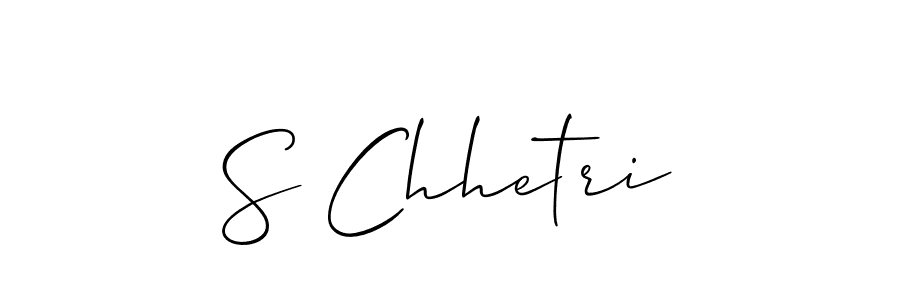 Allison_Script is a professional signature style that is perfect for those who want to add a touch of class to their signature. It is also a great choice for those who want to make their signature more unique. Get S Chhetri name to fancy signature for free. S Chhetri signature style 2 images and pictures png