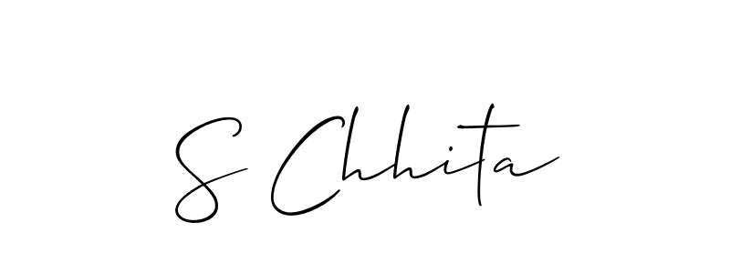 Also we have S Chhita name is the best signature style. Create professional handwritten signature collection using Allison_Script autograph style. S Chhita signature style 2 images and pictures png