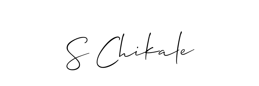 The best way (Allison_Script) to make a short signature is to pick only two or three words in your name. The name S Chikale include a total of six letters. For converting this name. S Chikale signature style 2 images and pictures png