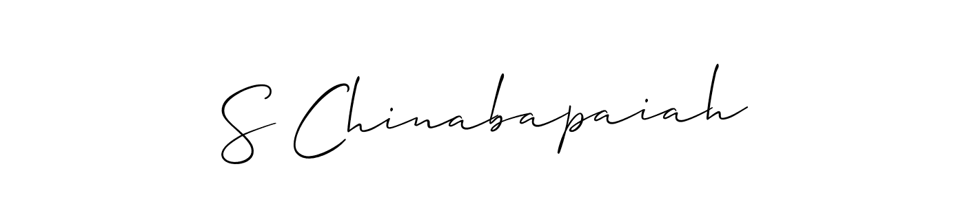How to make S Chinabapaiah signature? Allison_Script is a professional autograph style. Create handwritten signature for S Chinabapaiah name. S Chinabapaiah signature style 2 images and pictures png