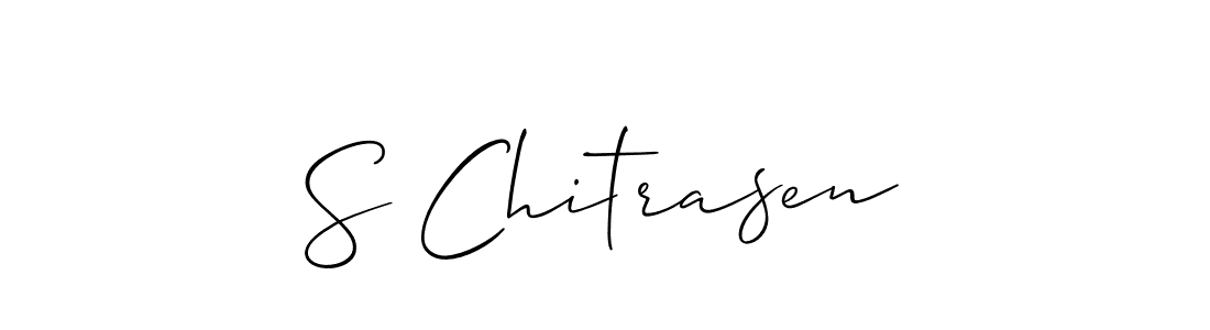 You should practise on your own different ways (Allison_Script) to write your name (S Chitrasen) in signature. don't let someone else do it for you. S Chitrasen signature style 2 images and pictures png