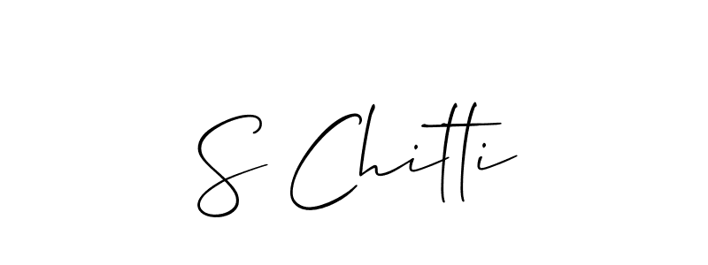 Also we have S Chitti name is the best signature style. Create professional handwritten signature collection using Allison_Script autograph style. S Chitti signature style 2 images and pictures png