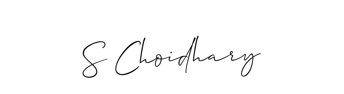 Also we have S Choidhary name is the best signature style. Create professional handwritten signature collection using Allison_Script autograph style. S Choidhary signature style 2 images and pictures png