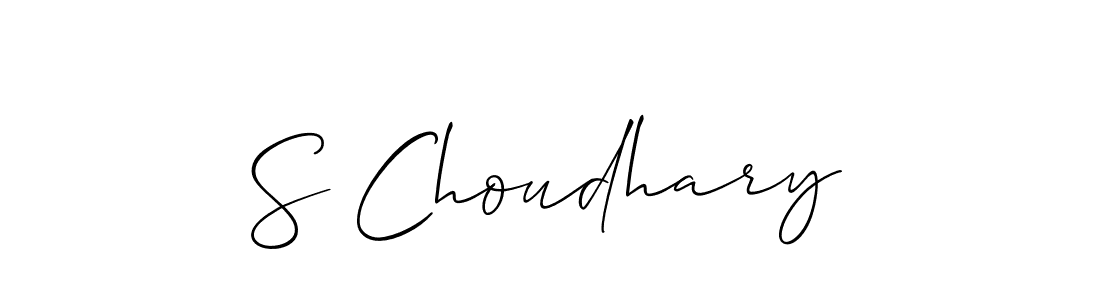 How to make S Choudhary name signature. Use Allison_Script style for creating short signs online. This is the latest handwritten sign. S Choudhary signature style 2 images and pictures png